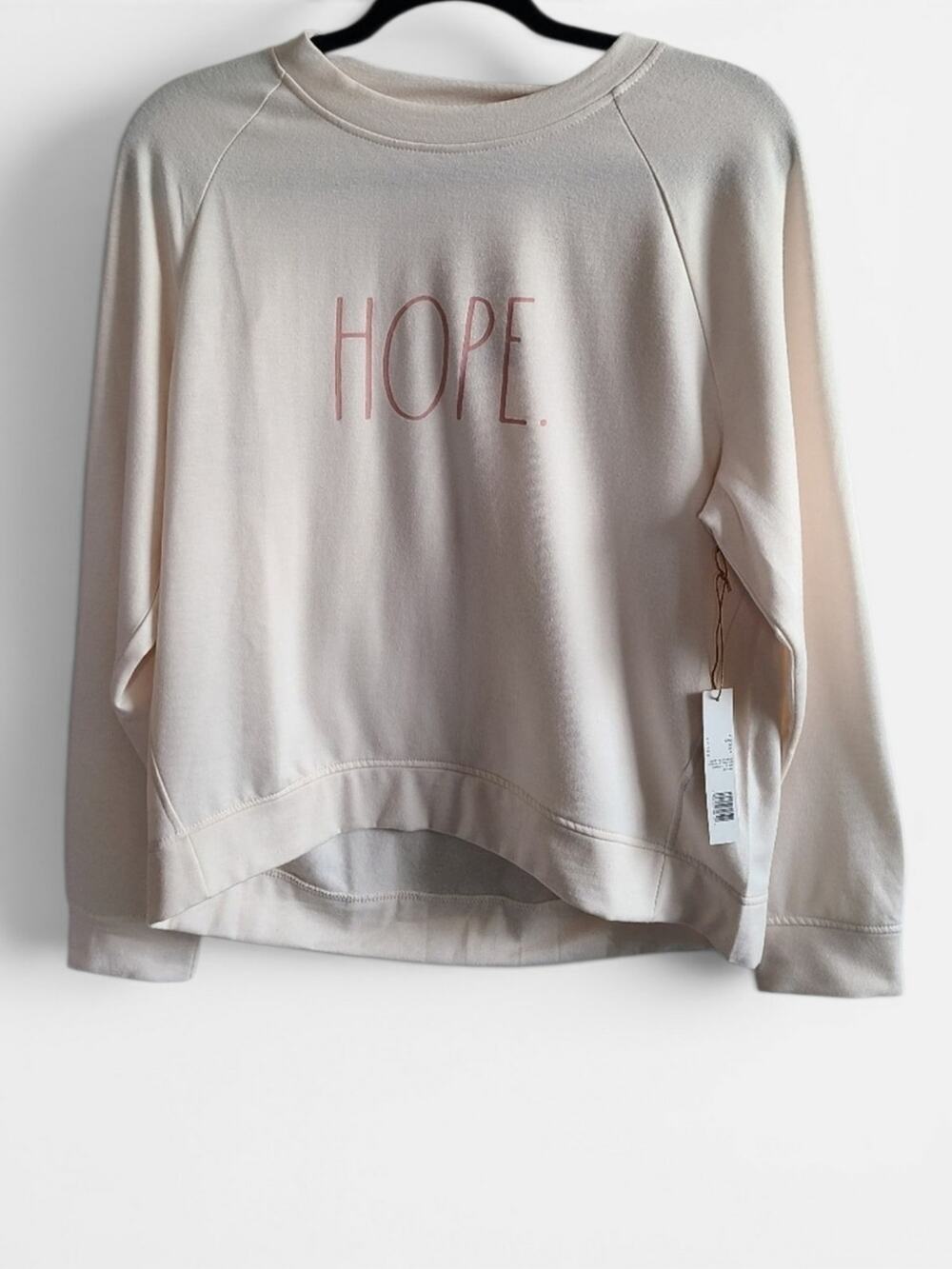 Rae Dunn NWT HOPE Oversized Sweatshirt And Pouch Set